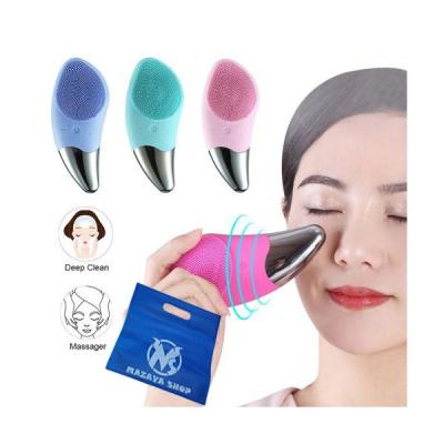 Electric Silicone Ultrasonic Facial Cleanser Brush -2way