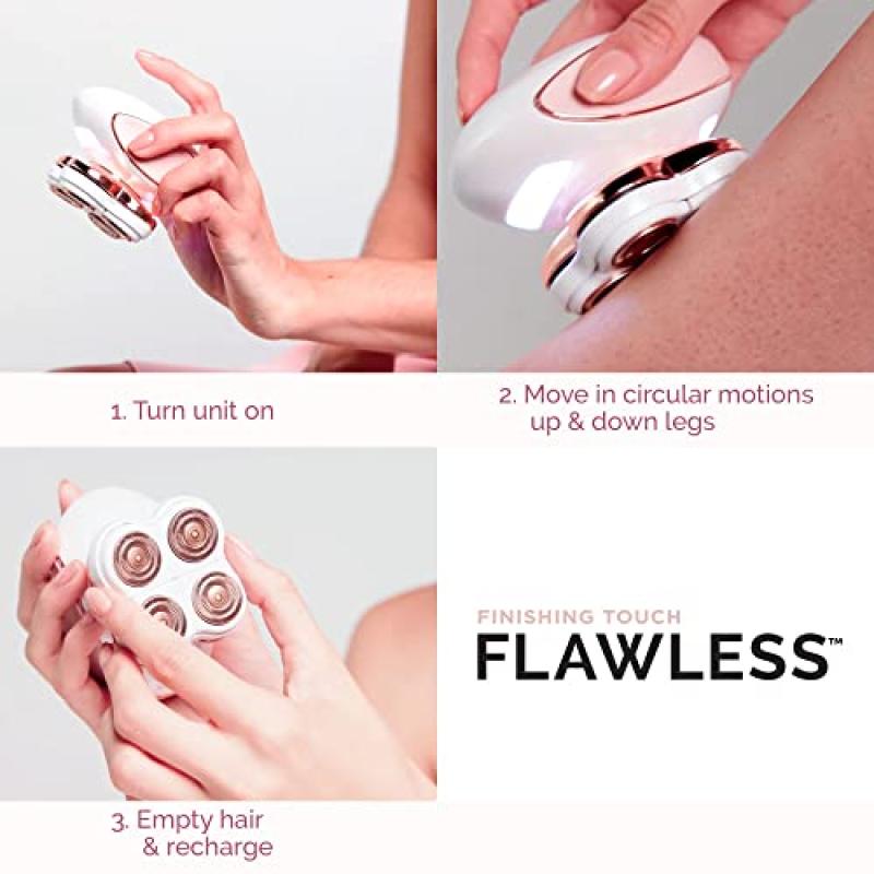 جهاز flawless لازالة شعر الجسم رباعي الرأس - Finishing Touch Flawless Legs, Portable