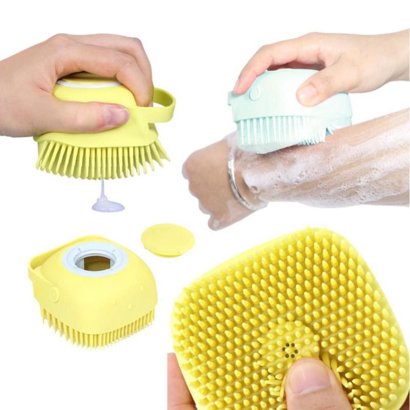 فرشاة استحمام سيليكون مع موزع صابون 2×1 Shower Brush With A Soap Dispenser