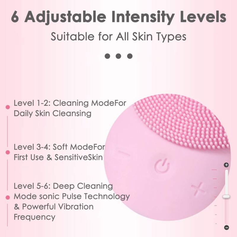 فرشاة تنظيف الوجه 2 في 1Silicone Ultrasonic Facial Cleanser Brush