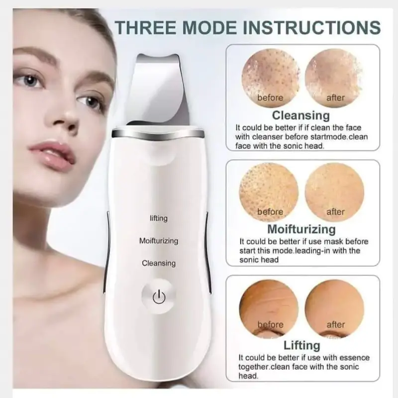 جهاز الالتراسونيك لتنظيف البشرة بعمق - Ultrasonic Skin Scrubber