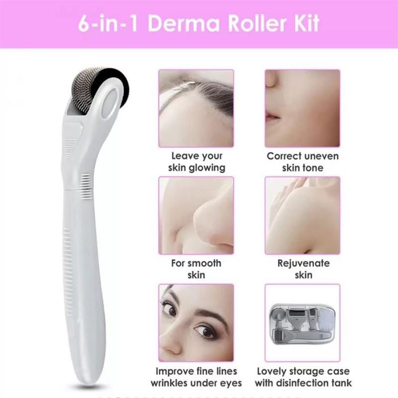 جهاز ديرما رولر للوجه والجسم 6 في 1 Derma Roller System 6 in 1