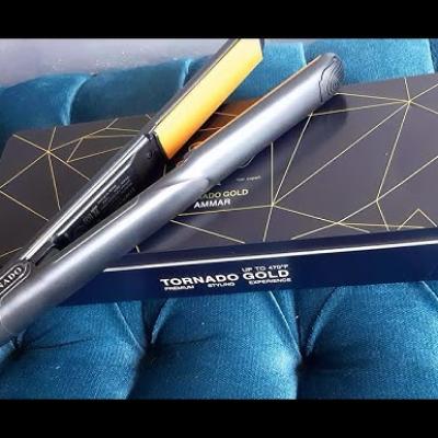 مكواة شعر تورنيدو جولد سيراميك 750 فهرنهايت Tornado Gold Hair Straightener 2 In 1 750F