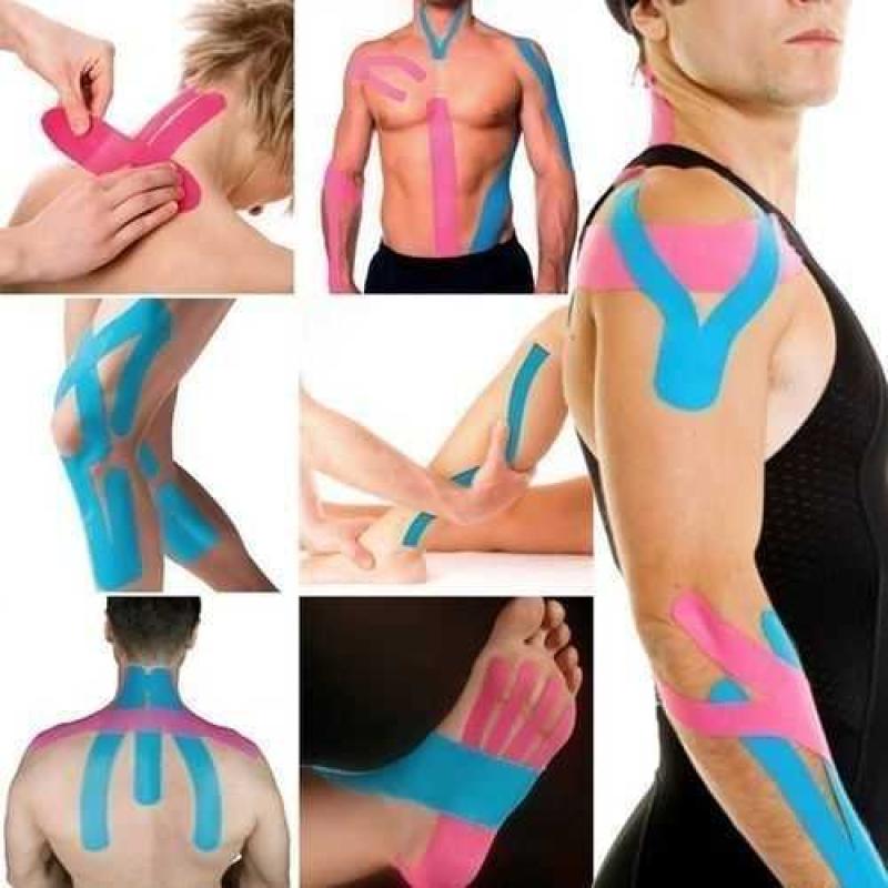 Kinesiology Sporting Tape شريط لتسهيل عملية الشفاء الطبيعية في الجسم بتوفير الدعم للعضلات والمفاصل، والحد من الألم والالتهاب