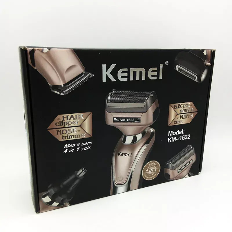 ماكينة حلاقة كيمي 1622 - Kemei KM-1622 4 In 1 Hair Clipper Shaver Rose Gold