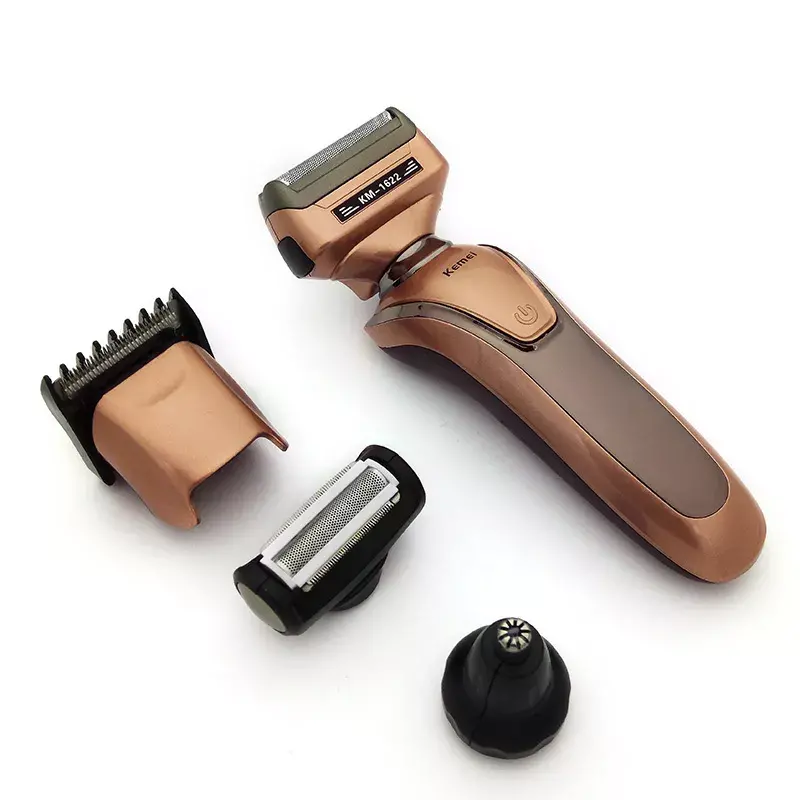 ماكينة حلاقة كيمي 1622 - Kemei KM-1622 4 In 1 Hair Clipper Shaver Rose Gold