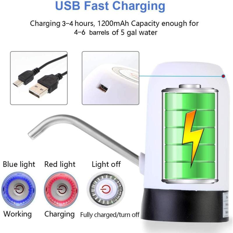 مضخة زجاجات بالبطارية USB electronic water pump