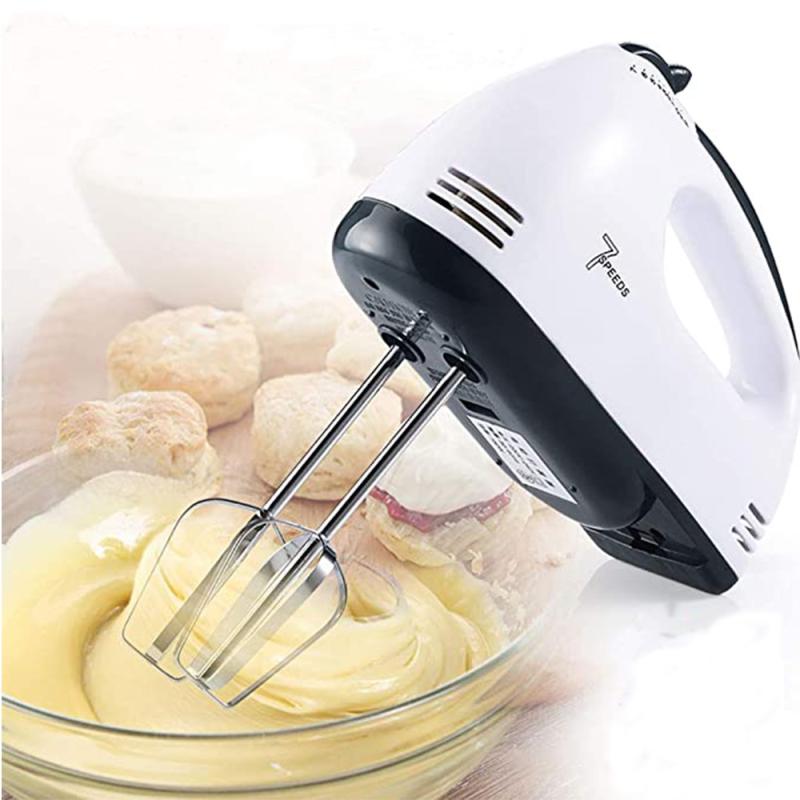 مضرب يدوي كهربائي 7 سرعات تربو 4 مضرب من الإستانلس ستيل Portable Hand Mixer Machine