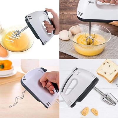 مضرب يدوي كهربائي 7 سرعات تربو 4 مضرب من الإستانلس ستيل Portable Hand Mixer Machine