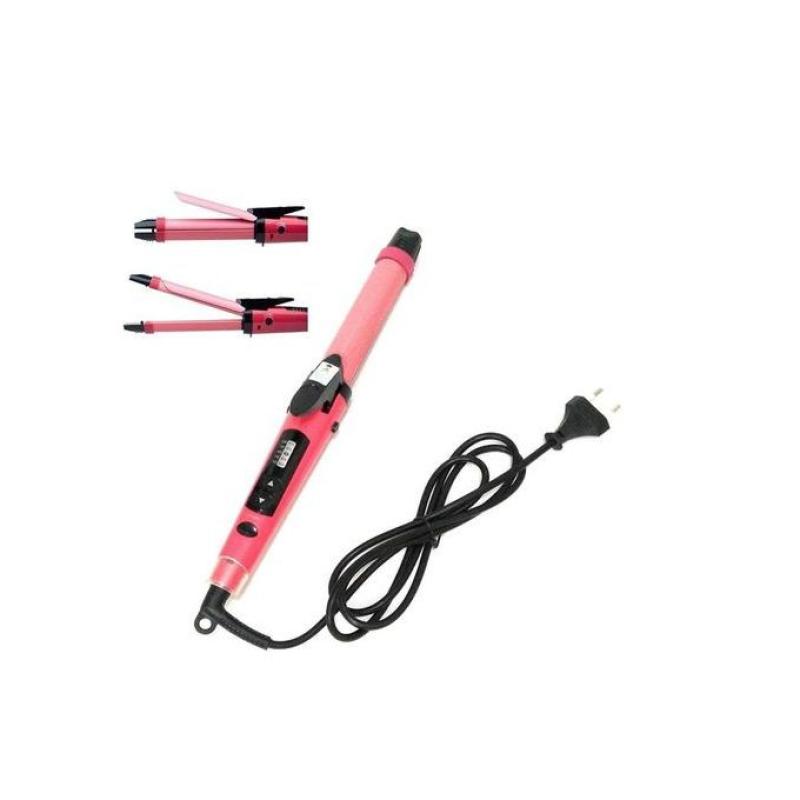 2in1 hair straightener مكواه شعر بروفيشنال بينك لفرد وتجعيد الشعر 2 في 1