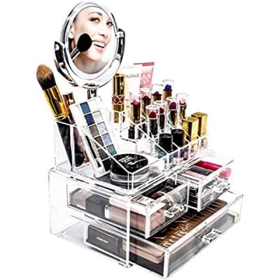 منظم مكياج بمرايا 4 درج - Mirrored makeup organizer