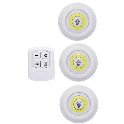 مجموعة مصابيح LED بجهاز تحكم عن بعد من 3 قطع LED Light With Remote Control Set Of 3