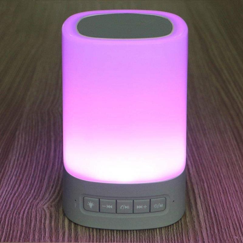 صب بلوتوث مضيء باللمس 7 ألوان - Touch speaker with light 7 colors