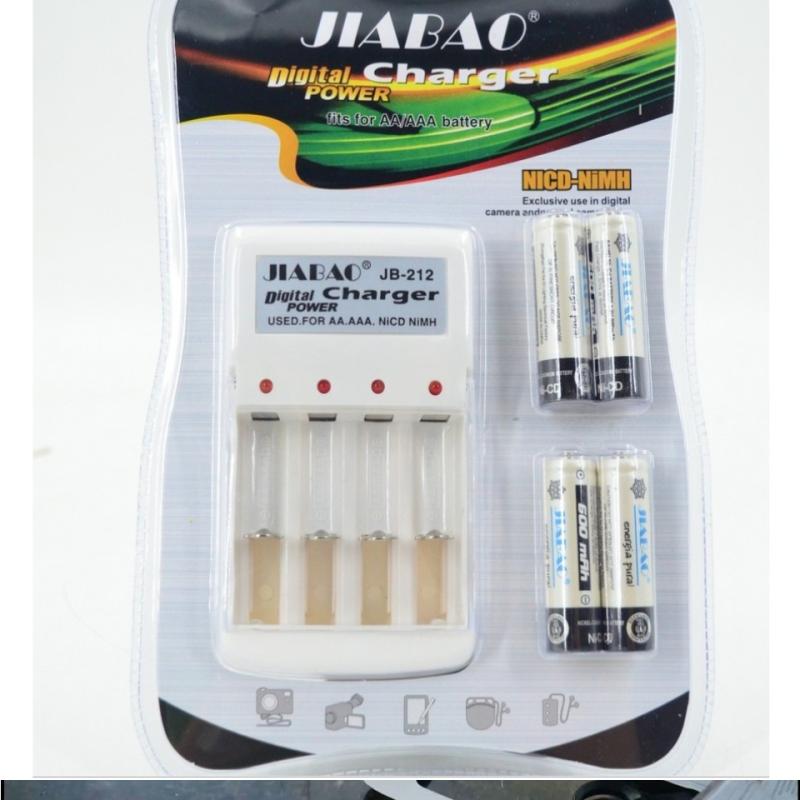 شاحن بطاريات قلم AA/AAA4 حجاره Jiabao Battery Charger AA/AAASet Of Batteries - 4 Pcs (AA)