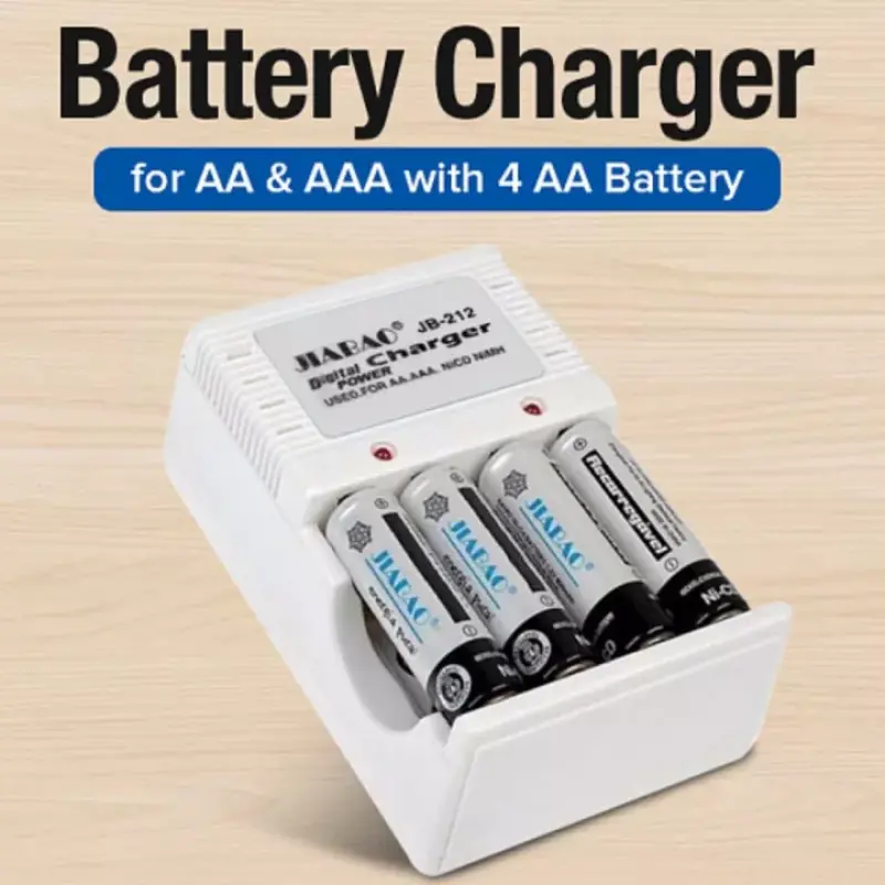 شاحن بطاريات قلم AA/AAA4 حجاره Jiabao Battery Charger AA/AAASet Of Batteries - 4 Pcs (AA)