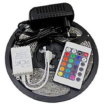 اشتري شريط ليد لاصق متعدد الألوان للديكور - بالريموت والشاحن - 5 متر 12 فولت - LED Strip With Remote Control - 5 M - 12V - 6A