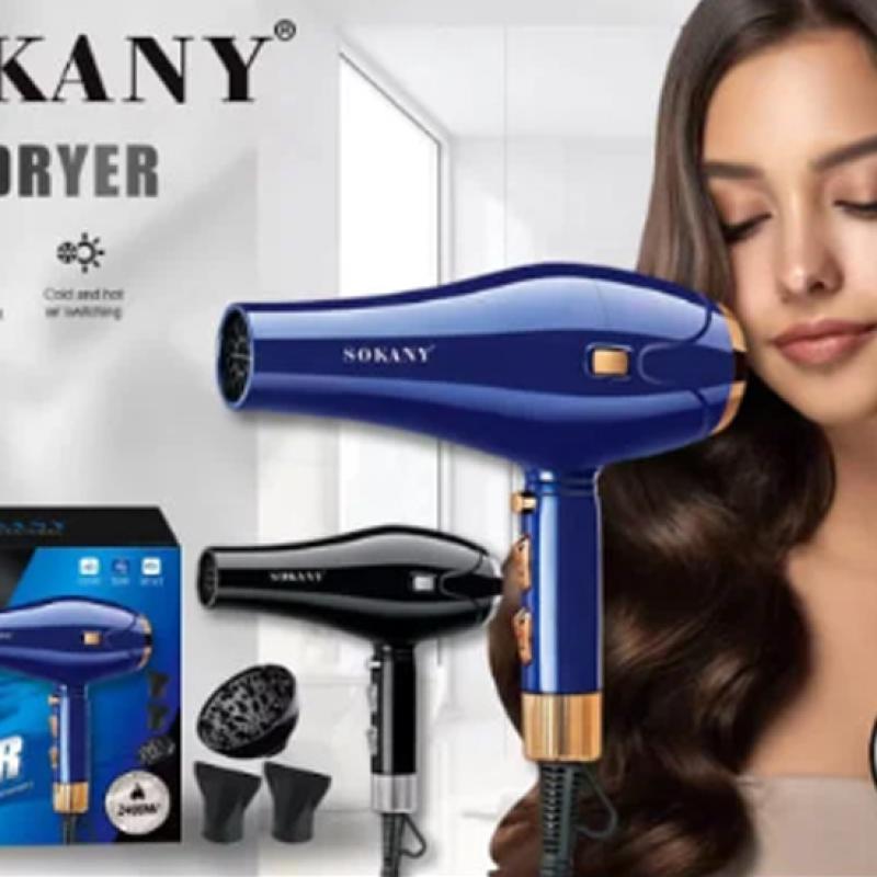 Sokany SK-14003 استشوار شعر سوكانى احترافي مع 3 إضافات - 2400 وات