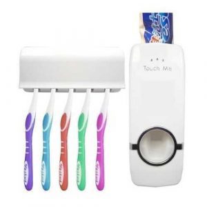 As Seen On Tv Automatic Toothpaste Dispenser + Toothbrush Holder