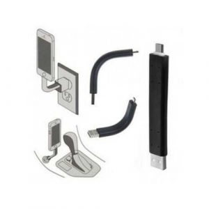 Bendable YY005 Lightning To USB Data Adapter For IPhone Devices - Black
