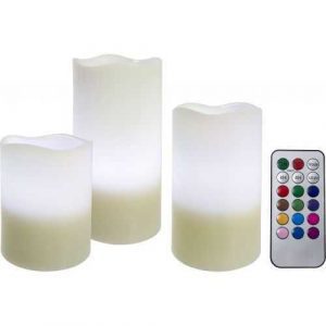 Led Candle With Remote Control - 3 Pcs