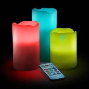 Real Wax LED Color Changing Candle - 3 Pcs