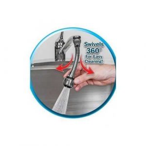 Turbo Flex 360 Instant Hands Free Faucet Swivel Spray - Silver