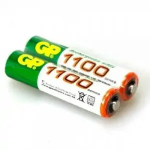 GP Batteries Rechargeable Batteries - AAA - 1100mAh - 2 Pcs
