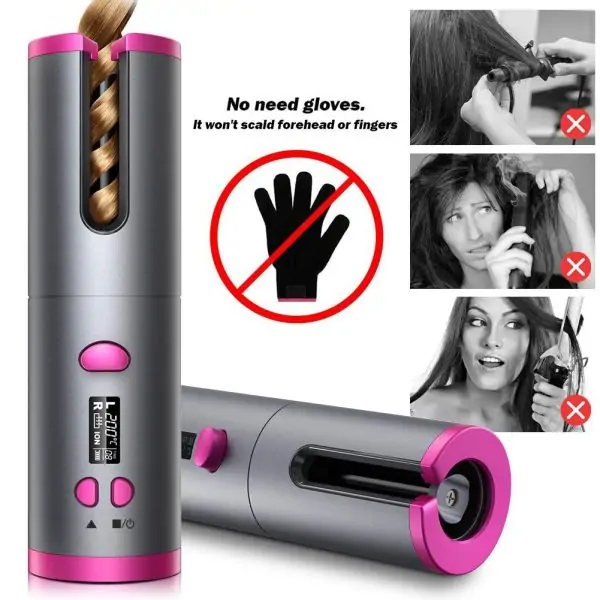 تحذيرات Sokany Wireless Usb Auto Curler مكواة شعر لاسلكي