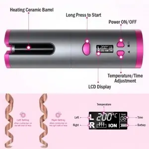 مميزات وعيوب Sokany Wireless Usb Auto Curler مكواة شعر لاسلكي