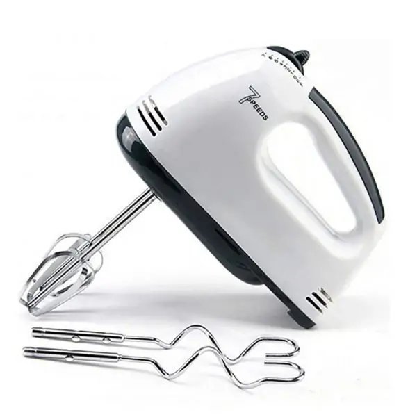 مضرب يدوي كهربائي 7 سرعات تربو 4 مضرب من الإستانلس ستيل Portable Hand Mixer Machine