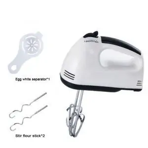 أشتري مضرب يدوي كهربائي 7 سرعات تربو 4 مضرب من الإستانلس ستيل Portable Hand Mixer Machine