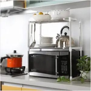 مميزات وعيوب استاند ومنظم الميكرويف وحامل أدوات المطبخ من الاستانلس ستيل Microwave Rack