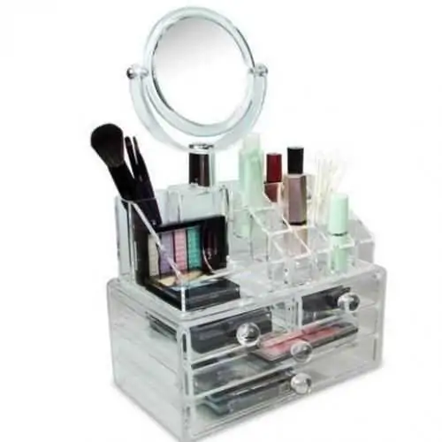 Makeup Organizer + Mirror