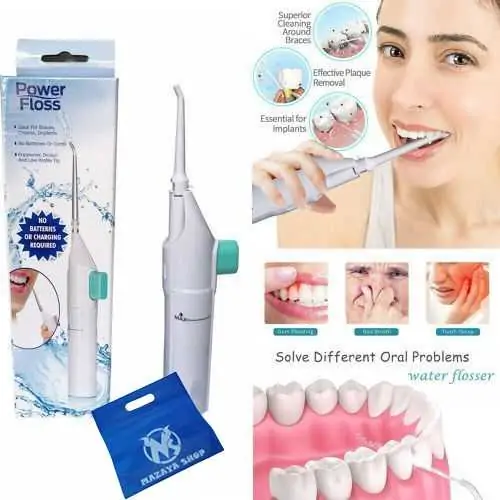 Portable Power Dental Floss Cleaner + mazaya bag