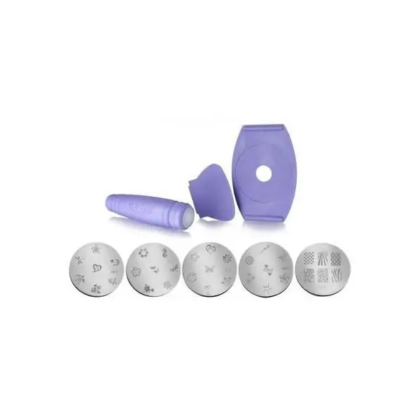 As Seen On Tv Salon Express Nail Decoration Art Stamping Kit - Purple